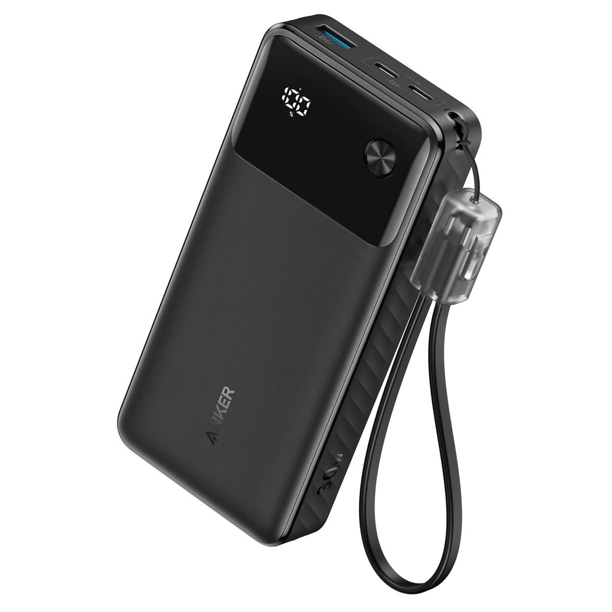 Anker Powerbank – 20.000 mAh – 30 Watt – USB-A + 2x USB-C – Schwarz