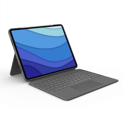 Logitech Combo Touch für Apple iPad Pro 12.9″ 5./6. Gen. 2021/22 – Case mit Tastatur und Touchpad, QWERTZ Layout