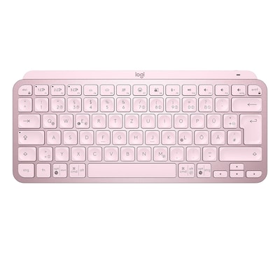 Logitech MX Keys Mini Minimalist Wireless Illuminated Keyboard, kabellose Bluetooth-Tastatur , rose