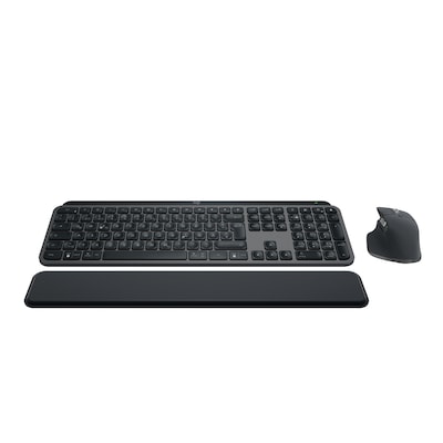 Logitech MX Keys S Combo, Wireless Desktop Set Kombination MX Master 3S, MX Keys S und MX Palm Rest