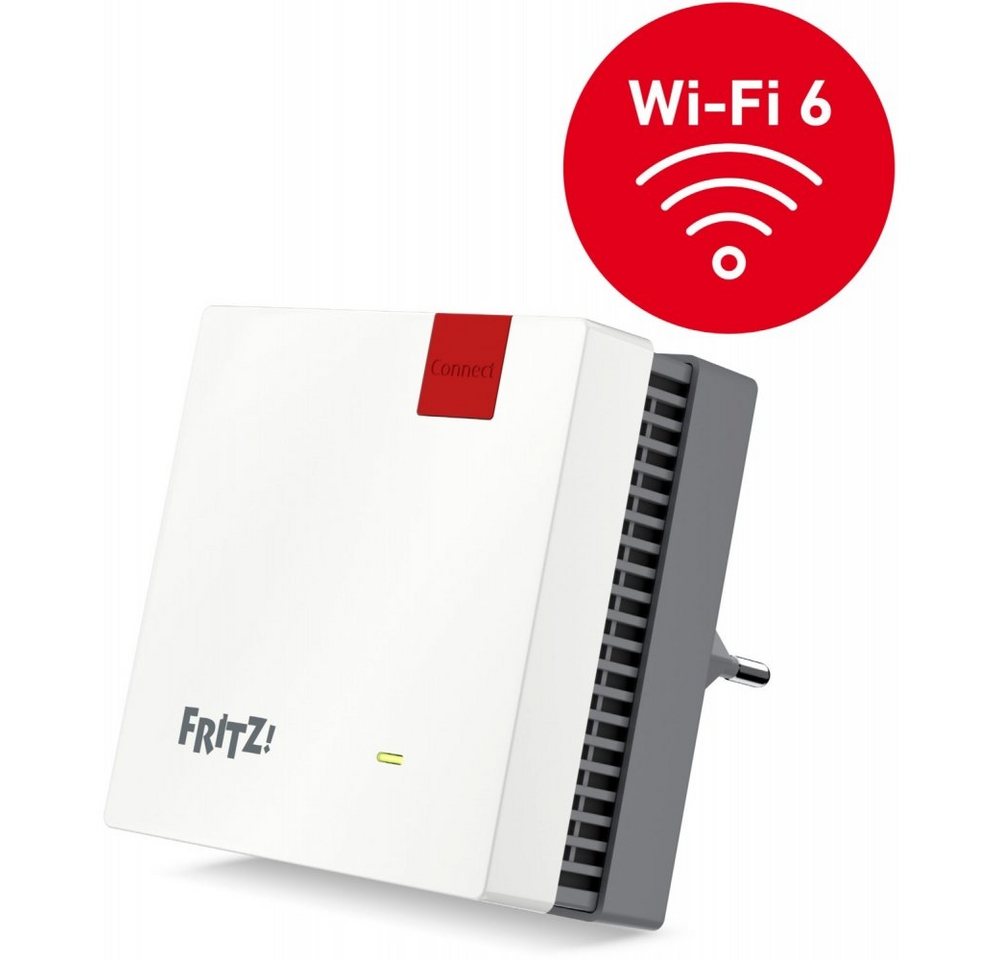 AVM FRITZ!Repeater 1200 AX – WLAN Repeater – weiß/rot WLAN-Repeater