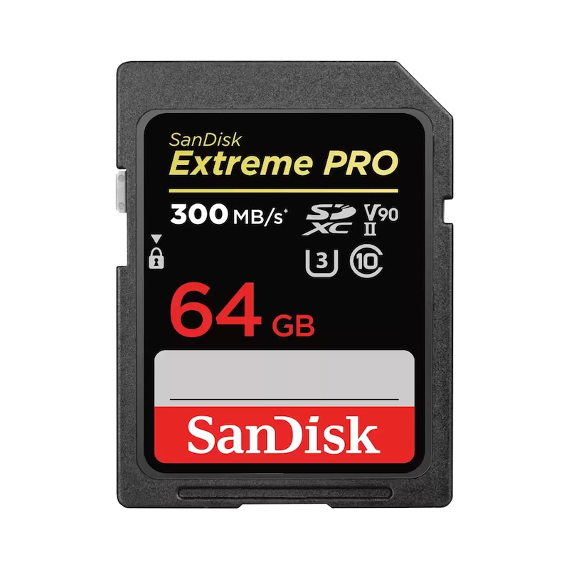 SanDisk Extreme Pro 64 GB SDXC UHS-II-Speicherkarte bis 300 MB/s