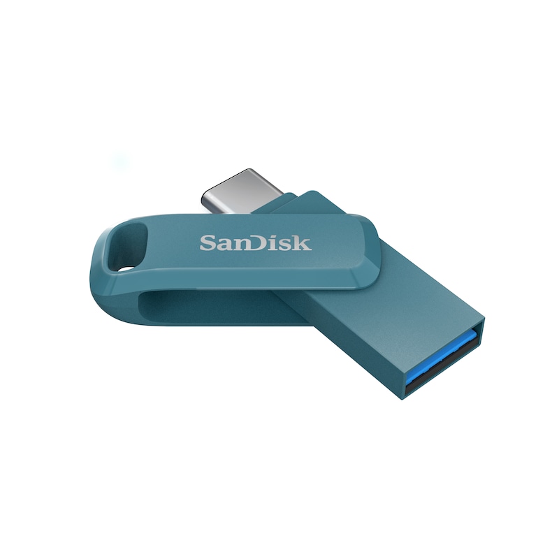 SanDisk Ultra Dual Drive Go 64 GB USB 3.1 Type-C / USB-A Stick Navagio Bay Blau