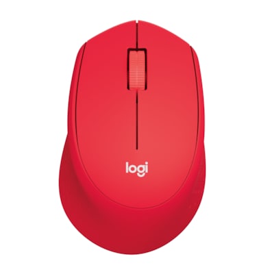 Logitech M330 Silent Plus Kabellose Maus Rot