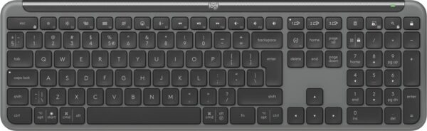 Logitech Signature Slim K950 - Tastatur - 100 % (Fullsize) - kabellos - Bluetooth 5.1 LE - QWERTY - US International - Graphite (920-012465)