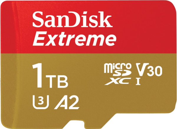 Extreme microSDXC 1TB microSDXC / read 190MB/s / write 130MB/s / 1 year RescuePRO Deluxe / A2 Class 10 V30 / UHS-I / U3 / with SD Adapter (SDSQXAV-1T00-GN6MA)