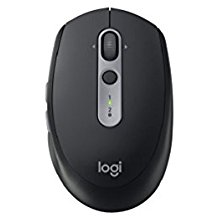 Logitech M590 Silent – Maus – optisch – 7 Tasten – drahtlos – Bluetooth, 2,4 GHz – kabelloser Empfänger (USB) – graphite tonal (910-005197)