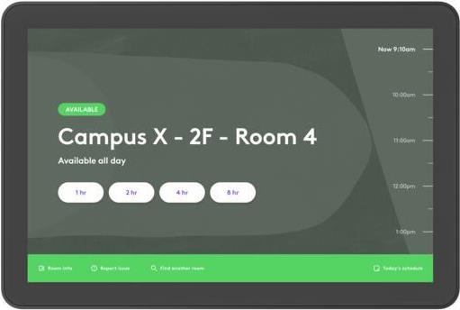 Logitech Tap Scheduler Purpose-Built Scheduling Panel for Meeting Rooms Videokonferenzkomponente Zoom Certified Zertifiziert für Microsoft Teams Graphite (952-000091)