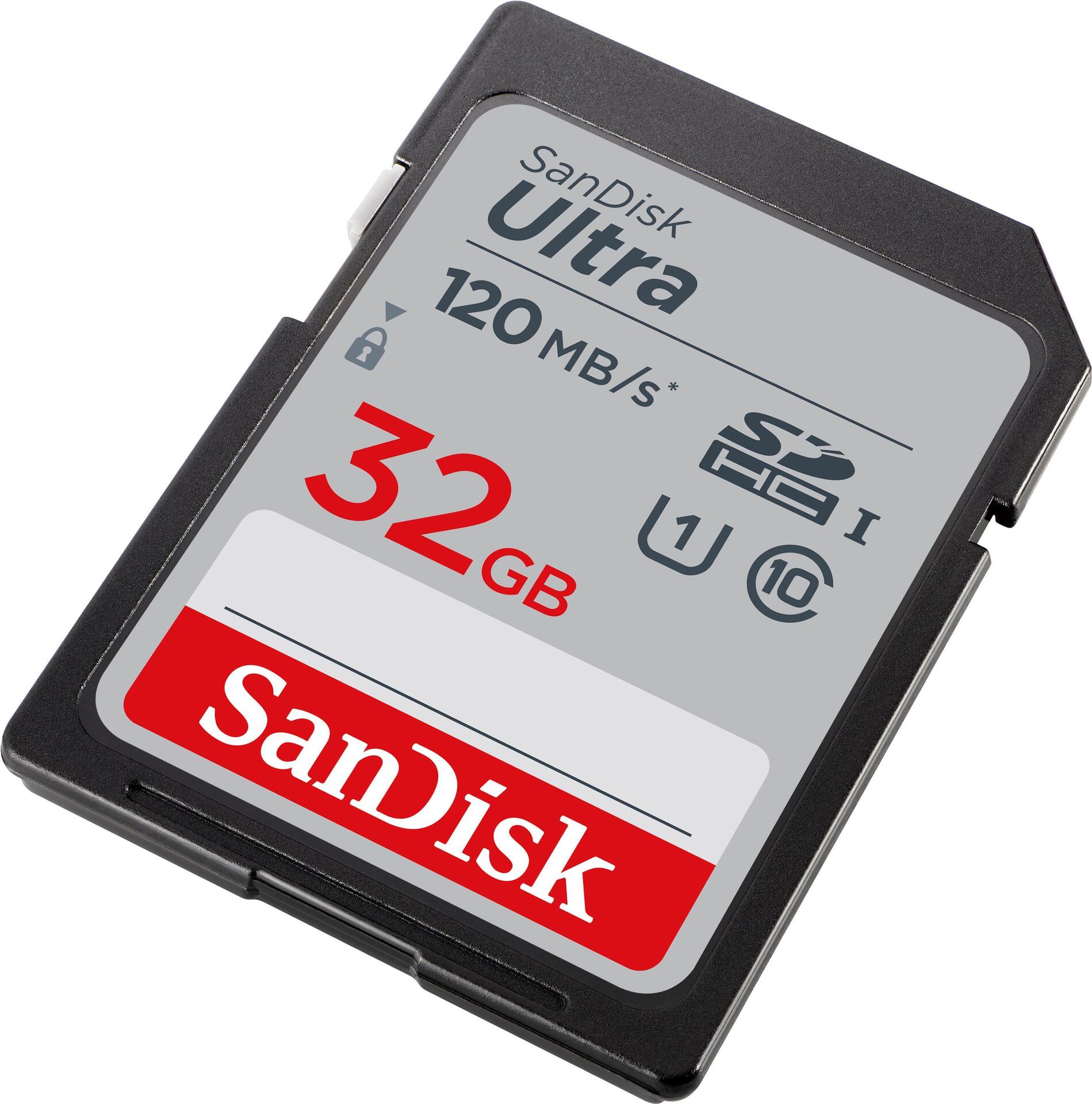 SanDisk Ultra – Flash-Speicherkarte – 32GB – UHS-I U1 / Class10 – SDHC UHS-I (SDSDUN4-032G-GN6IM)