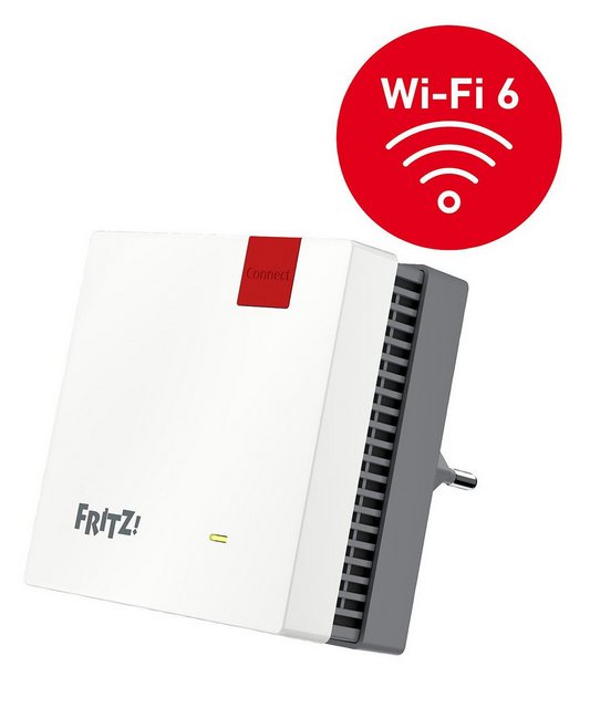 AVM FRITZ!Repeater 1200 AX, Wi-Fi 6, WLAN Erweiterung Signal WLAN-Repeater, WLAN Mesh-Technologie, WPA3-Verschlüsselung