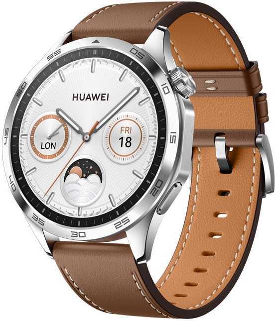 Huawei WATCH 4 3,63 cm (1.43) AMOLED 46 mm Digital 466 x 466 Pixel Touchscreen Edelstahl GPS (55020BGW)