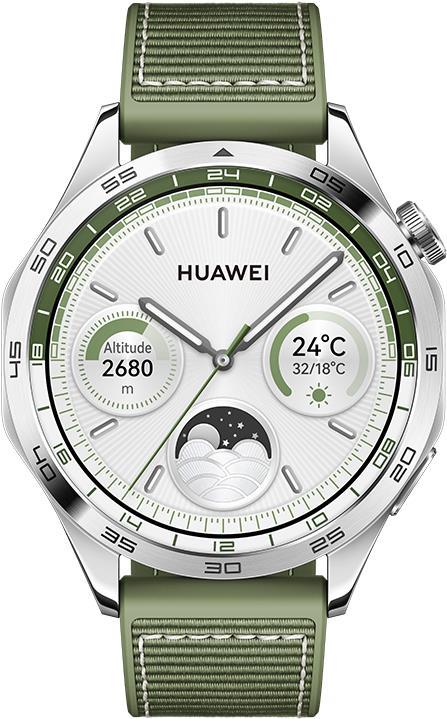 Huawei WATCH GT 4 3,63 cm (1.43) AMOLED 46 mm Digital 466 x 466 Pixel Edelstahl WLAN GPS (55020BGV)