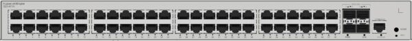 Hauptmerkmale Anschlüsse und Schnittstellen Anzahl der basisschaltenden RJ-45 Ethernet Ports 48 Basic Switching RJ-45 Ethernet Ports-Typ Gigabit Ethernet (10/100/1000) Anzahl installierte SFP Module 4 Konsolen-Port RJ-45 Netzwerk 10G-Unterstützung Ja Sicherheit DHCP-Funktionen DHCPv6 snooping Design Rack-Einbau Ja Formfaktor 1U Produktfarbe Grau Gehäusematerial Metall LED-Anzeigen Ja Internationale Schutzart (IP-Code) IP20 Leistungen Speicherkapazität 1 MB Flash-Speicher 2000 MB Geräuschpegel 46