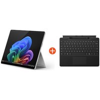 Microsoft Surface Pro (11. Edition) 13″ OLED 2in1 Platin Snapdragon® X Elite 16GB RAM 1TB SSD Win11 ZIA-00004 inkl. Black Keyboard Pen