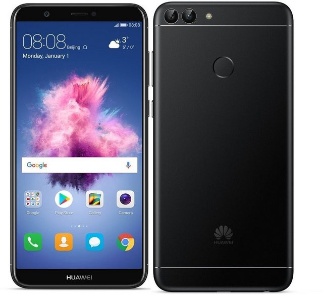 Huawei P Smart FIG-LX1 32GB Black LTE Smartphone (14,35 cm/5,6 Zoll, 32 GB Speicherplatz, 13 MP Kamera, Dual-Kamera, Aluminium-Design, FullView-Display)