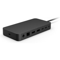 Anschlüsse und SchnittstellenÜbertragungstechnik: KabelgebundenHostschnittstelle: Thunderbolt 4USB 3.2 Gen 2 (3.1 Gen 2) Anzahl der Anschlüsse vom Typ A: 3Anzahl Thunderbolt 4-Ports: 3Eigenschaft: Kombinierter Kopfhörer-/Mikrofon-AnschlussNetzwerkEigenschaft: Ethernet/LANAnzahl Ethernet-LAN-Anschlüsse (RJ-45): 1Ethernet LAN Datentransferraten: 2500 Mbit/sLeistungenEigenschaft: Kabelsperre-SlotSlot-Typ Kabelsperre: KensingtonProduktfarbe: SchwarzEigenschaft: Hub enthaltenEigenschaft: LED-AnzeigenMarkenkompatibilität: MicrosoftEnergieEnergiequelle: USBNetzstecker: USB Typ-CStromversorgung: 165 WGewicht und AbmessungenBreite: 150 mmTiefe: 75 mmHöhe: 21.3 mmGewicht: 410 g - Tablets & Smartphones Tablet Zubehör  - Microsoft Surface Thunderbolt 4 Dock