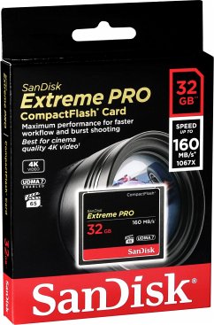 SanDisk Extreme Pro CF 32GB 160MB/s SDCFXPS-032G-X46