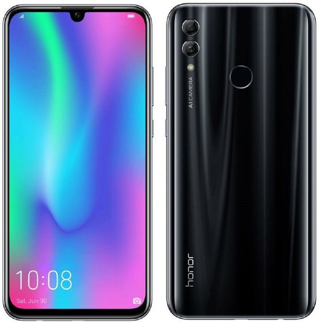 Huawei Honor 10 Lite Dual Sim HRY-LX1 32GB Midnight Black Smartphone (15,77 cm/6,21 Zoll, 32 GB Speicherplatz, 13 MP Kamera, Display-Notch, KI Funktionen)