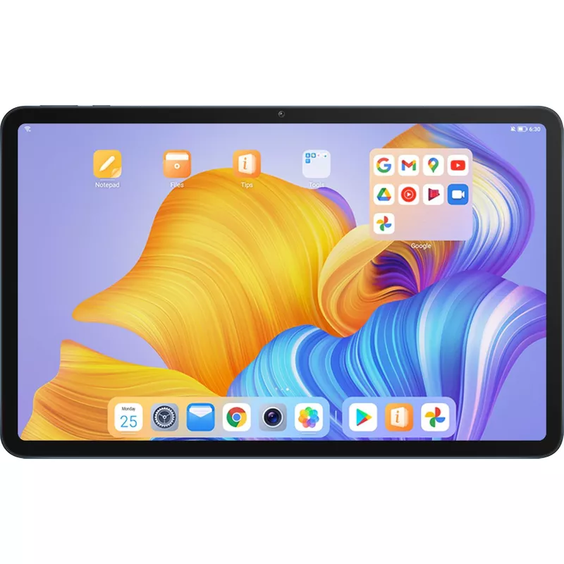 Honor Pad 8. Bildschirmdiagonale: 30,5 cm (12 Zoll), Display-Auflösung: 2000 x 1200 Pixel, Bildschirmtechnologie: LCD. Interne Speicherkapazität: 128 GB. Prozessorfamilie: Qualcomm Snapdragon, Prozessor: 680. RAM-Speicher: 6 GB. Auflösung Rückkamera (numerisch): 5 MP, Rückkamera-Typ: Einzelne Kamera, Auflösung Frontkamera (numerisch): 5 MP, Frontkamera. Top WLAN-Standard: Wi-Fi 5 (802.11ac). Gewicht: 520 g. Installiertes Betriebssystem: Android S. Produktfarbe: Blau (5301ADJN) – Sonderposten