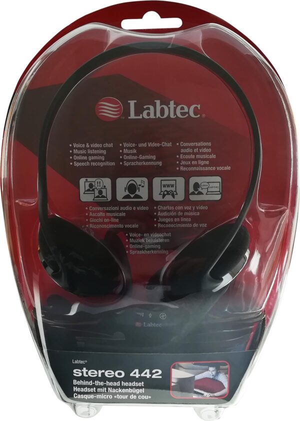 Kurzinfo: Labtec Stereo 442 - Headset - hinter dem Nacken angebracht - kabelgebunden Gruppe Headsets & Mikrofone Hersteller Labtec Hersteller Art. Nr. 981-000083 Modell Labtec Stereo 442 EAN/UPC 5099206007475 Produktbeschreibung: Labtec Stereo 442 - Headset Produkttyp Headset - kabelgebunden Empfohlene Verwendung Computer Kopfhörer-Formfaktor Hinter dem Nacken angebracht Anschlusstechnik Kabelgebunden Kopfhörertechnik Dynamisch Soundmodus Stereo Audiospezifikationen Frequenzbereich 20 - 20000 Hz - Empfindlichkeit -58 dBV/uBar Mikrofon Mikrofonbaum Betriebsart des Mikrofons Mono Bedienungselement Stummtaste