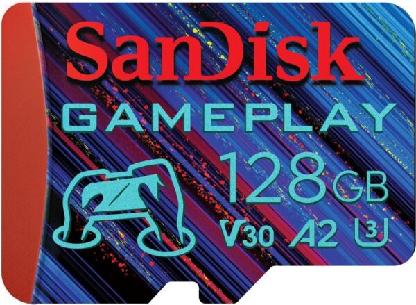 SanDisk GamePlay microSDXC UHS-I Card 256GB GamingmicroSDXC190MB/s130MB/sWUHS-IV30U3C10noJCRPD14x6Blister (SDSQXAA-128G-GN6XN)