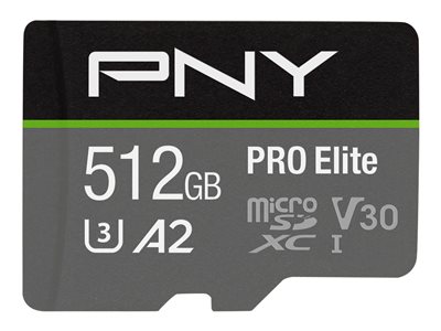 SD MicroSD XC Card 512GB PNY Pro Elite retail