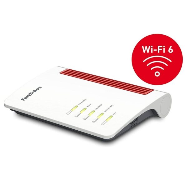 USB und die VoIP-Telefonanlage mit DECT-Basisstation sowie ein Anschluss für ein analoges Telefon komplettieren das vielseitige Kommunikationsangebot.Innovatives Wi-Fi 6 (WLAN AX) im 2