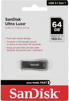 SanDisk Cruzer Ultra Luxe 64GB USB 3.1 150MB/s SDCZ74-064G-G46