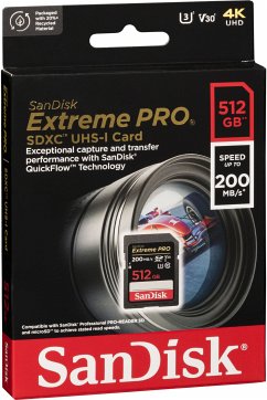 SanDisk Extreme Pro SDXC 512GB UHS-I C10 U3 V30