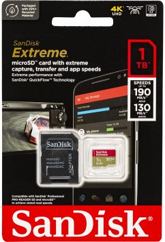 SanDisk microSDXC 1TB Extreme A2 C10 V30 UHS-I U3