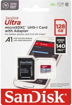 SanDisk Ultra microSDXC A1 128GB 140MB/s Adapt.SDSQUAB-128G-GN6MA