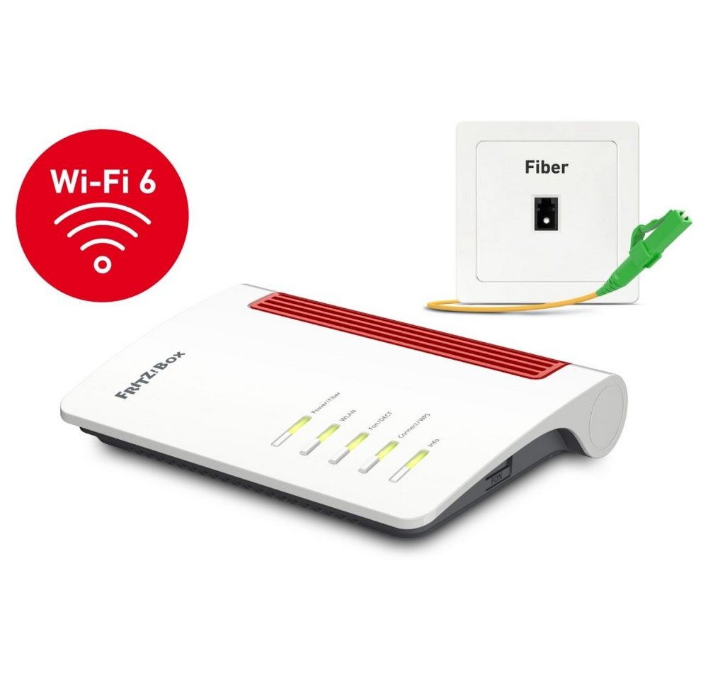 AVM FRITZ!Box 5530 Fiber – WLAN Router – weiß/rot WLAN-Router