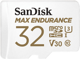 SanDisk Max Endurance – Flash-Speicherkarte (microSDXC-an-SD-Adapter inbegriffen) – 32GB – Video Class V30 / UHS-I U3 / Class10 – microSDXC UHS-I (SDSQQVR-032G-GN6IA)