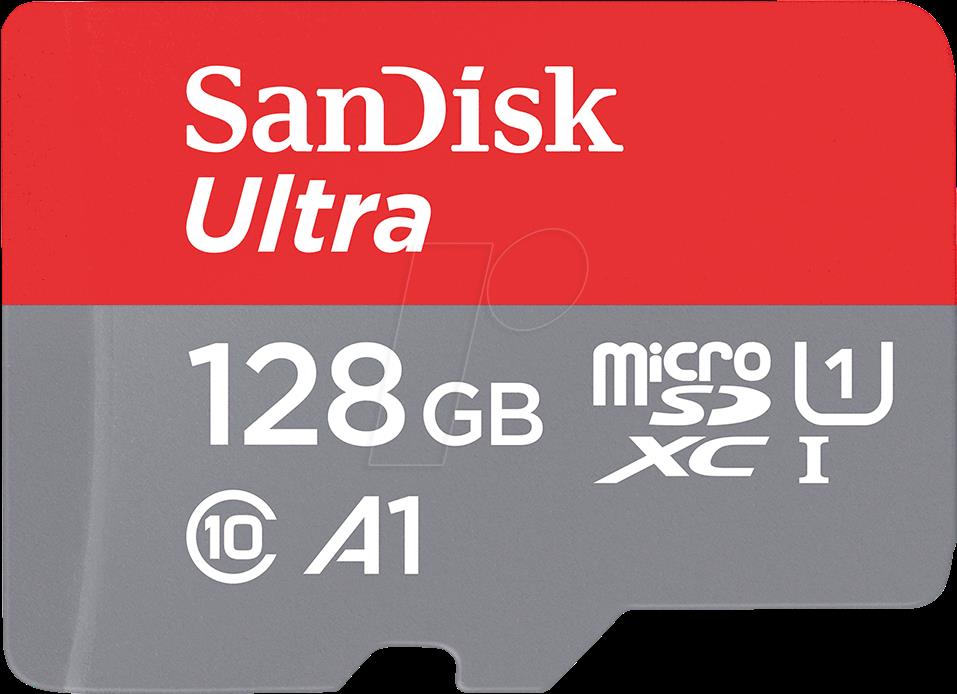 SANDISK SDSQUNR128GGN6TA – microSDXC-Speicherkarte 128GB, Ultra (SDSQUNR-128G-GN6TA)