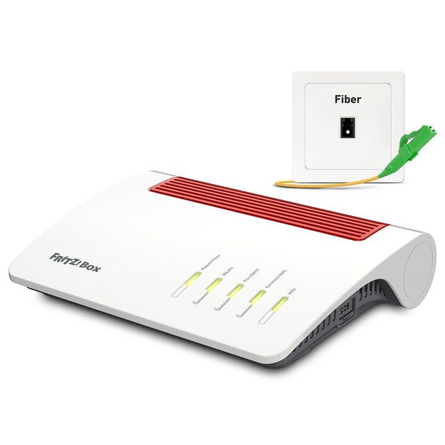 AVM FRITZ!Box 5590 WLAN-Router, mit Wi-Fi 6 für alle Anschlüsse, Fiber Glasfaser Power, WLAN Mesh