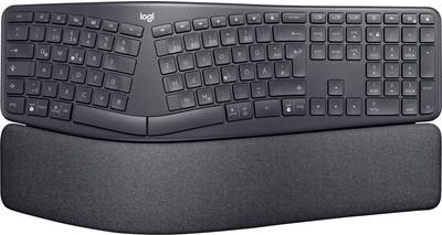 Logitech ERGO K860 – Tastatur – kabellos – 2,4 GHz, Bluetooth 5,0 – Deutsch (920-009167)