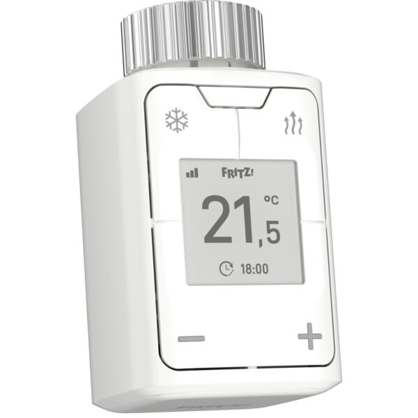 Das FRITZ!DECT 302 Heizkörperthermostat regelt komfortabel die Raumtemperatur und hilft dabei Energie zu sparen. Das funktioniert auch per Smartphone