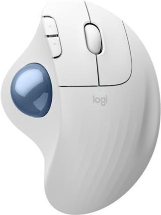 Logitech Ergo Series ERGO M575S – Trackball – ergonomisch – optisch – 5 Tasten – kabellos – Bluetooth, 2.4 GHz – Logitech Logi Bolt USB-Receiver – Off White (910-007030)