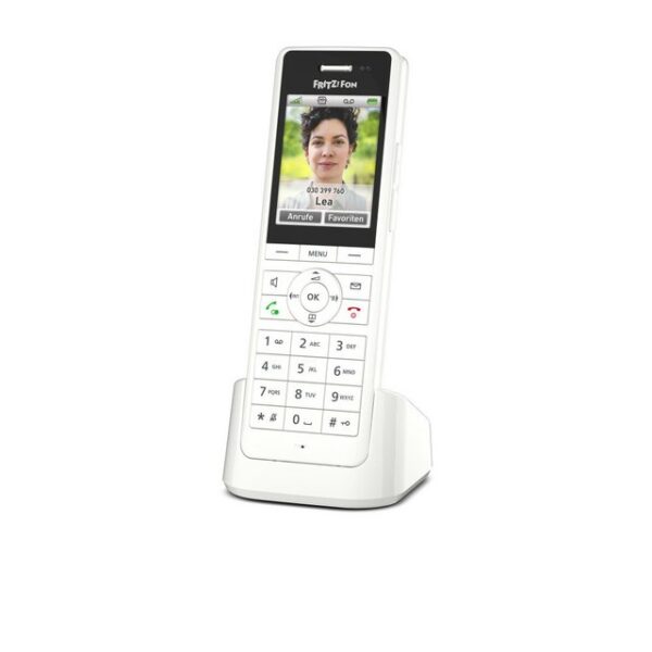 FRITZ!Schnurloses TelefonFRITZ!Fon X6 weißKomfort-DECT-Telefon mit intuitiver Menüführung für alle FRITZ!Box-Modelle mit DECTBasisstationHD-Telefonie