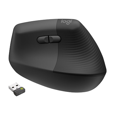 Mouse Logitech Wireless Lift for Business – Vertikale Maus Ergonomisch geformt, Für Linkshänder, Graphit