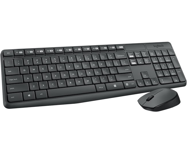 Logitech MK235 – Tastatur-und-Maus-Set – 2,4 GHz – Deutsch (920-007905)