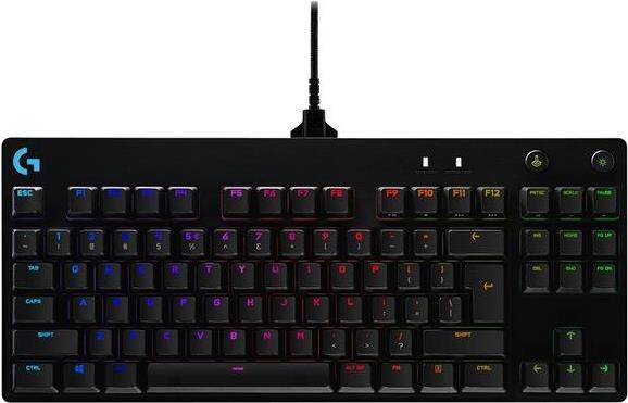 Kurzinfo: Logitech G Pro Mechanical Gaming Keyboard - Tastatur - backlit - USB - Deutschland - Tastenschalter: GX Blue Clicky - Schwarz Gruppe Tastaturen Hersteller Logitech Hersteller Art. Nr. 920-009389 EAN/UPC 5099206086395 Produktbeschreibung: Logitech G Pro Mechanical Gaming Keyboard - Tastatur - Deutschland - Schwarz Gerätetyp Tastatur Hintergrundbeleuchtet RGB Schnittstelle USB Anschlusstechnik Kabelgebunden Lokalisierung und Layout Deutschland Tastaturkurzbefehl-Funktion Programmierbar Tastenschaltertyp GX Blue Clicky Farbe Schwarz Abmessungen (Breite x Tiefe x Höhe) 36.1 cm x 15.3 cm x 3.4 cm Ausführliche Details Allgemein Gerätetyp Tastatur Hintergrundbeleuchtet RGB Schnittstelle USB Eingabegerät Tastaturkurzbefehl-Funktion Programmierbar Lokalisierung und Layout Deutschland Tastaturtechnologie Mechanisch Tastenschaltertyp GX Blue Clicky Einstellbare Höhe Ja Abnehmbares Kabel Ja Breite 36.1 cm Tiefe 15.3 cm Höhe 3.4 cm Verschiedenes Farbe Schwarz Kabellänge 1.8 m Zubehör im Lieferumfang