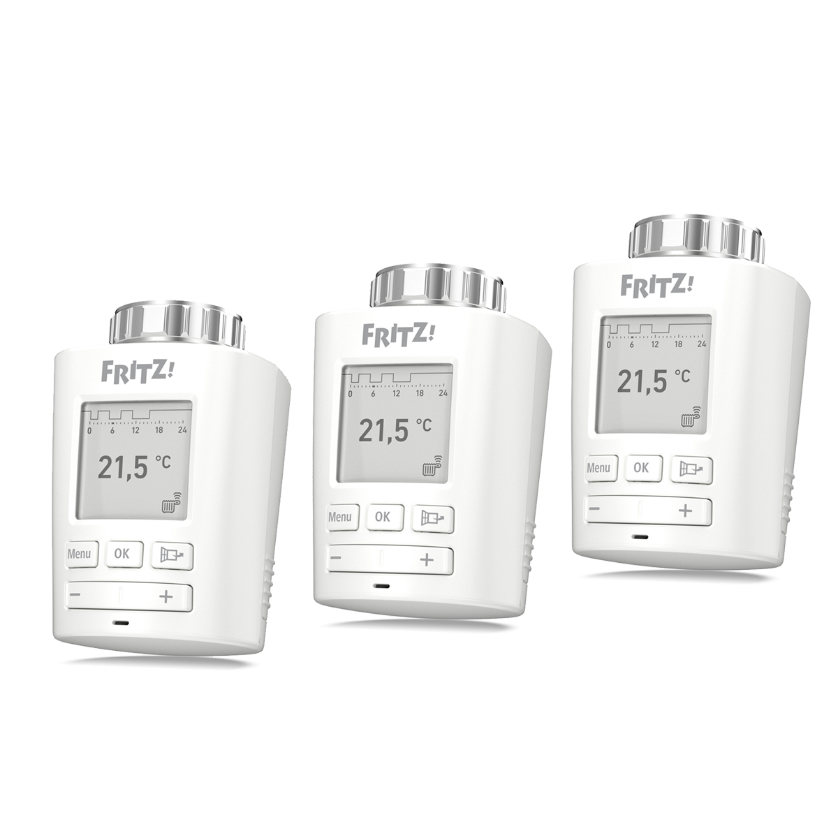 3er Pack AVM FRITZ!DECT 301 [Intelligenter Heizkörperregler]