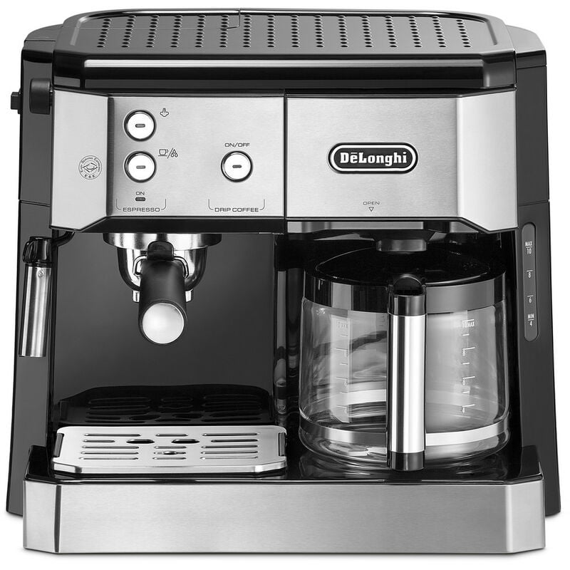 Delonghi – Kombinierte espressomaschine 15bar edelstahl/schwarz bco421s