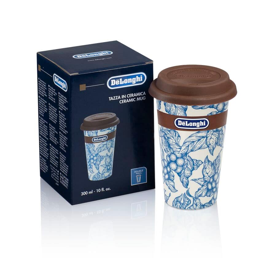 De’Longhi Doppelwandiger Keramikbecher 300 ml DLSC064 | Blau