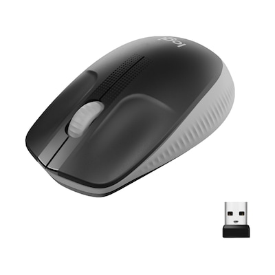 Logitech M190 Wireless Mouse, Grau, USB USB-Nano Empfänger, 1000 DPI Auflösung