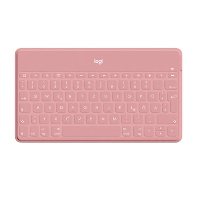 Logitech Keys To Go kabellose Bluetooth Tastatur, ultraleicht, für iPhone iPad und Apple TV, Pink