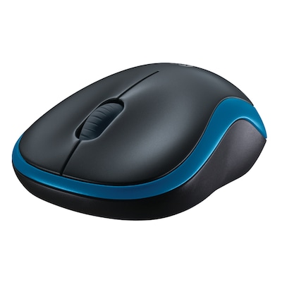 Logitech M185 kabellose optische Maus mit extrem langer Betriebsdauer, Plug&Play, blau-grau