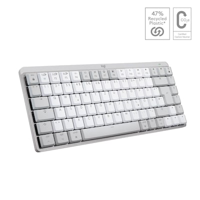 Logitech MX Mechanical Mini für Mac Kabellose Tastatur Hellgrau