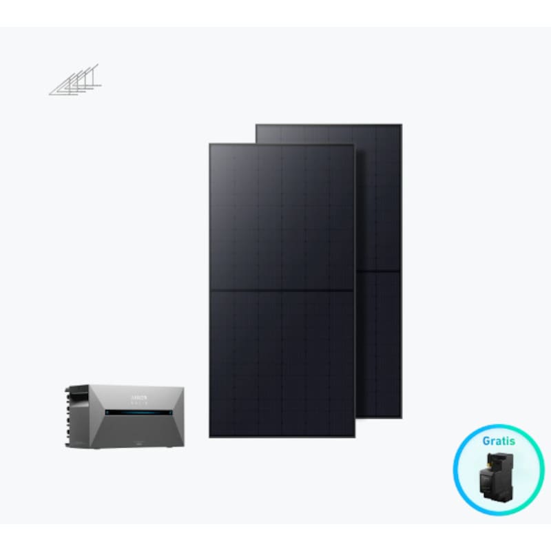 • Einsteiger-Set für Solarenergie • Anker SOLIX Solarbank 2 E1600 Pro • 2 RS50B Solarmodule mit je 540W (bis zu 1080W Spitzenleistung) • Smart-Zähler zur Steuerung und Kontrolle